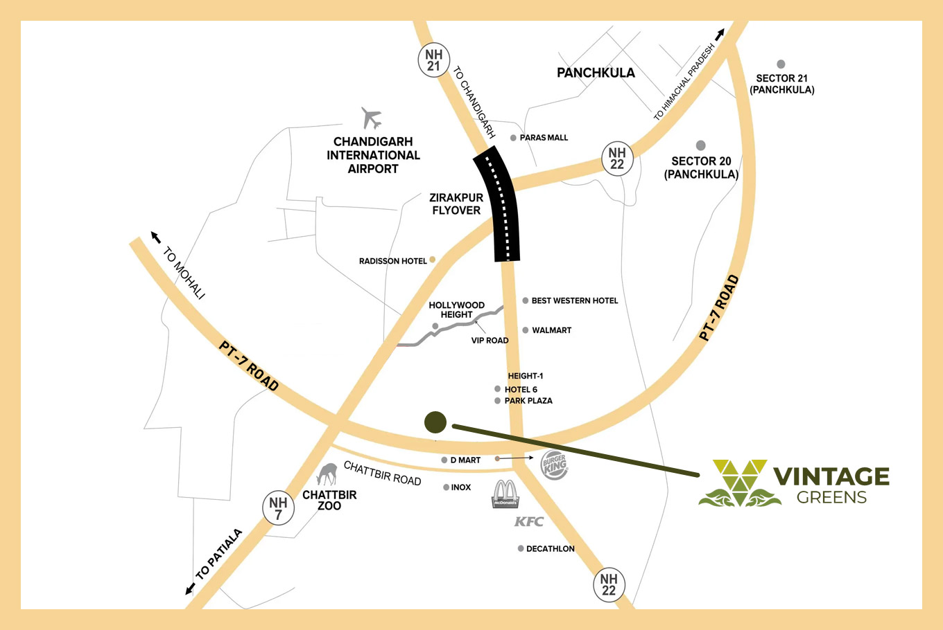 PR-7 International Airport Road, Zirakpur